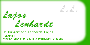 lajos lenhardt business card
